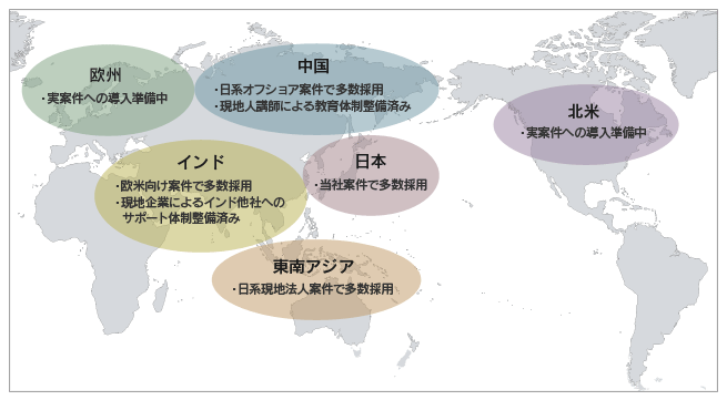 世界に広がるTERASOLUNA拠点